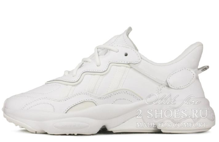 Кроссовки Adidas Ozweego Cloud White EE5704 белые, кожаные