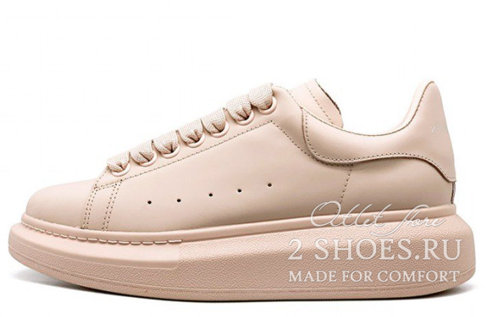 Кроссовки Alexander McQueen Pink  розовые, кожаные