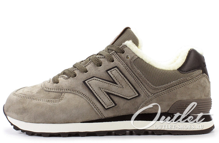 Кроссовки New Balance 574 Winter Sand Brown  коричневые