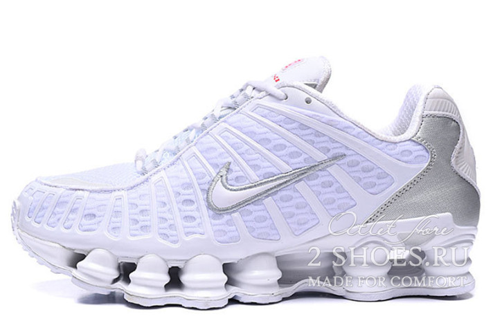 Кроссовки Nike Shox TL White Metallic AV3595-100 белые