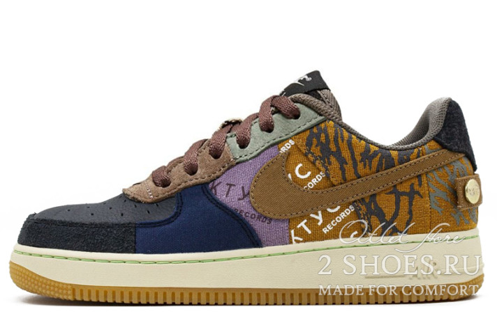 Кроссовки Nike Air Force 1 Travis Scott Cactus Jack CN2405-900 разноцветные