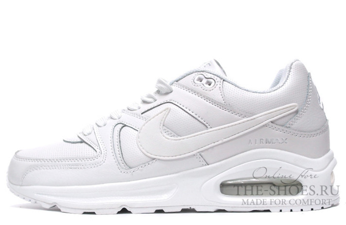 Кроссовки Nike Air Max Skyline Pure White  белые, кожаные