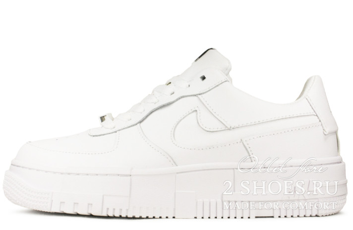 Кроссовки Nike Air Force 1 Pixel White CK6649-100 белые, кожаные