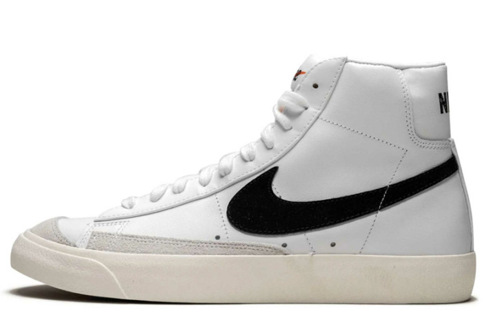 Кроссовки Nike Blazer Mid 77 Winter VNTG White Black  белые, кожаные