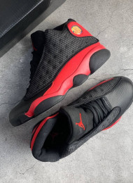 Кроссовки Nike Air Jordan 13 (XIII) Bred Black Varsity Red живое фото 1