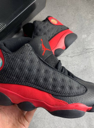 Кроссовки Nike Air Jordan 13 (XIII) Bred Black Varsity Red живое фото 4