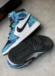 Кроссовки Nike Air Jordan 1 High Tie Dye живое фото 2