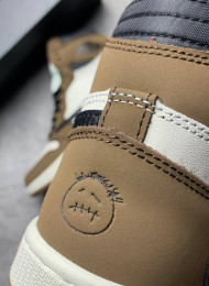 Кроссовки Nike Air Jordan 1 High Travis Scott Cactus Jack живое фото 4