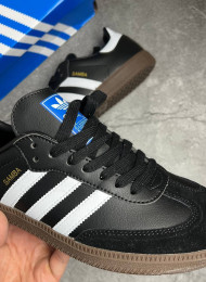 Кроссовки Adidas Samba OG Black White Gum живое фото 3
